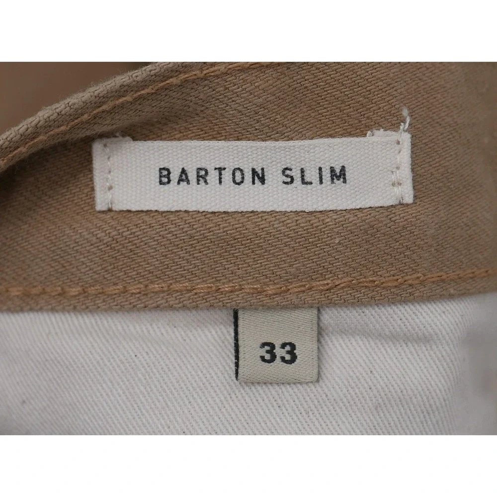 Imogene And Willie Barton Slim Straight Jeans Mens 33x34 Beige Selvedge Denim